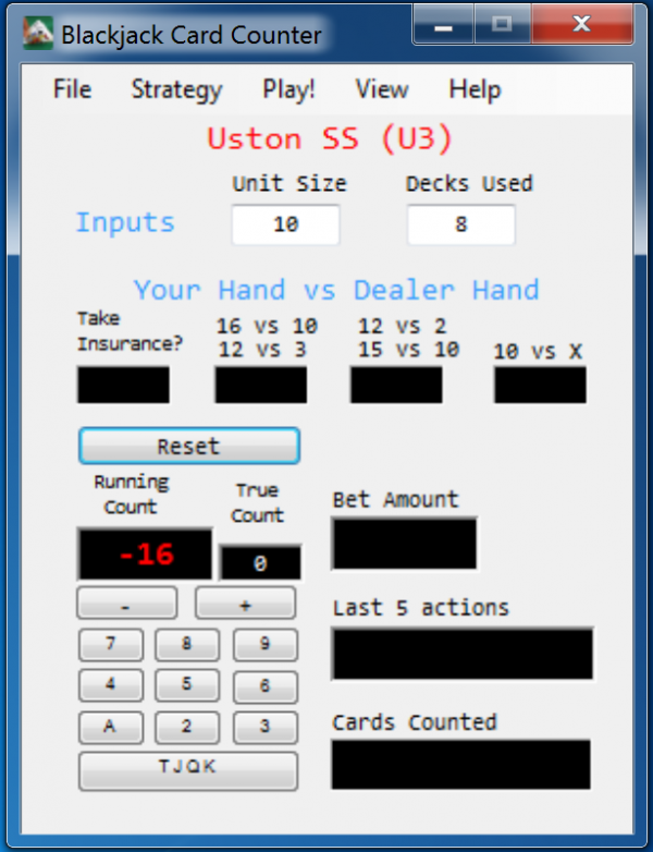 Free card counting software blackjack card counter