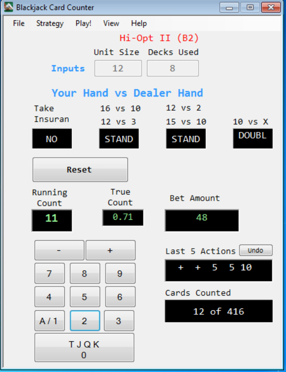 Blackjack Card Counter v2.2